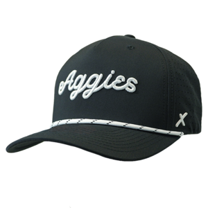 Script Aggies Black Rope Perforation Cap